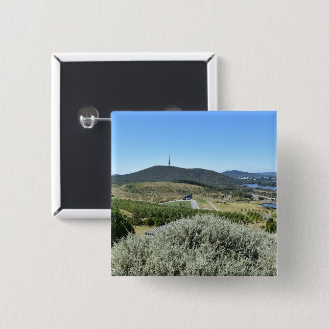 Idyllischer Tag in Canberra Button (Vorne & Hinten)