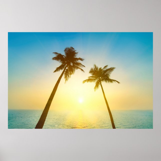 Idyllischer tropischer Himmel Poster (Vorne)