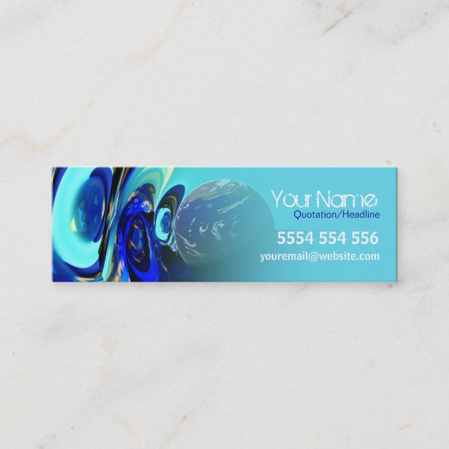 iEarth Mini Business Contact Card Telefonnummerkarte (Vorderseite)