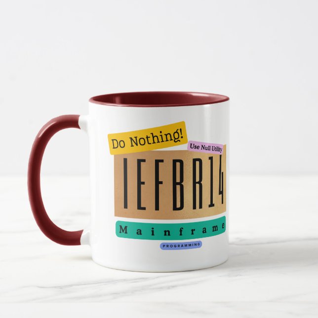 IEFBR14 Mainframe JCL-Programmierung Tasse (Links)