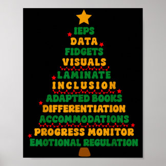 Ieps-Lehrer-Weihnachtsbaum-Sonderpädagogik Sped Poster