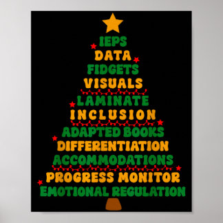 Ieps-Lehrer-Weihnachtsbaum Sonderpädagogik Sped Poster