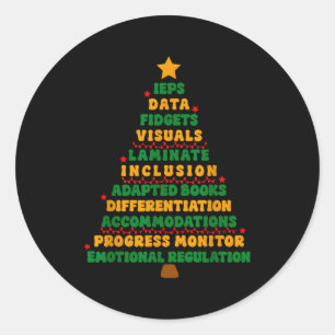 Ieps-Lehrer Weihnachtsbaum Sonderpädagogik Sped Runder Aufkleber