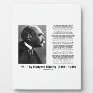 If- by Rudyard Kipling Motivierend Advice Gedicht Fotoplatte
