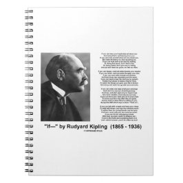 If- by Rudyard Kipling Motivierend Advice Gedicht Notizblock