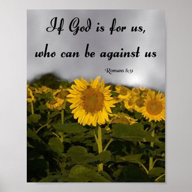 If God is For Us, Bible Verse Poster (Vorne)