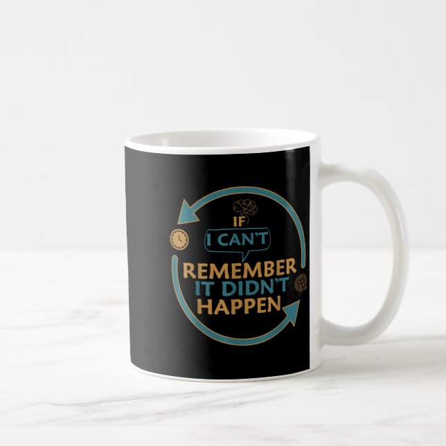 If I Can't Remember It Didn't Happen Funny Quotes  Kaffeetasse (Rechts)