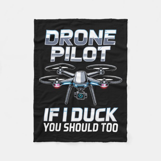 If I Duck Drone Lot Drone Operator Rc Quaopter Fly Fleecedecke (Vorderseite)