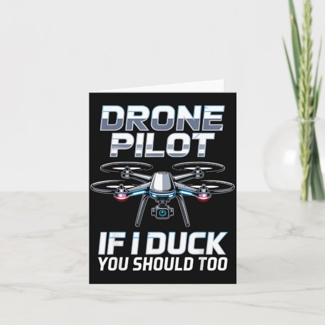 If I Duck Drone Lot Drone Operator Rc Quaopter Fly Karte (Vorderseite)