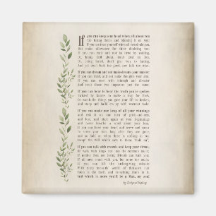 IF, Inspiriertes Gedicht von Rudyard Kipling Magnet