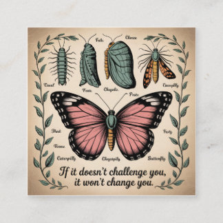 If It Doesn't Challenge You, It Won't Change You Quadratische Visitenkarte