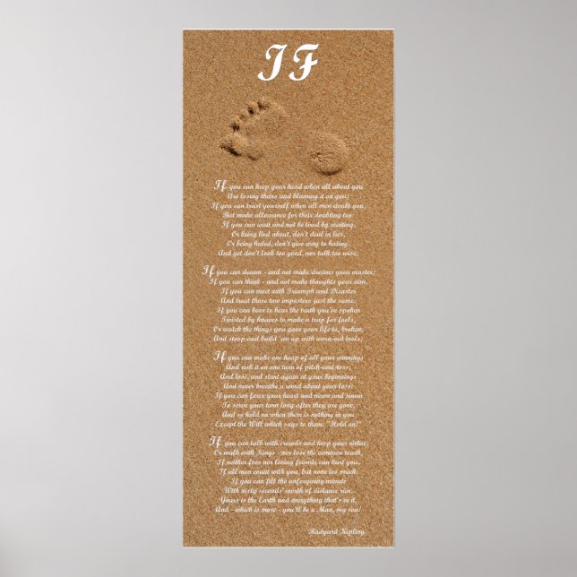 If - Rudyard Kipling Gedicht Print Poster (Vorne)