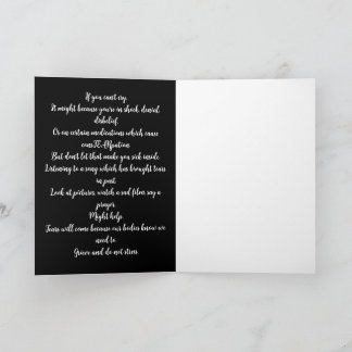 If You Can't Cry Karte