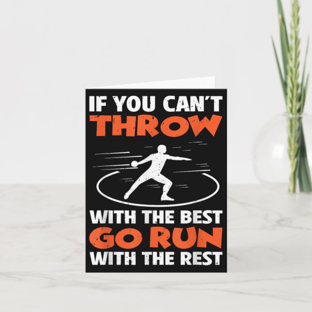 If You Can't Throw With The Go Run With The Rest  Karte (Vorderseite)