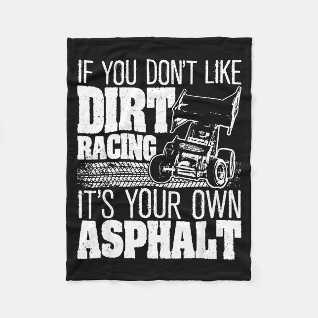 If You Don't Like Dirt Racing - Sprint Car Dirt Tr Fleecedecke (Vorderseite)