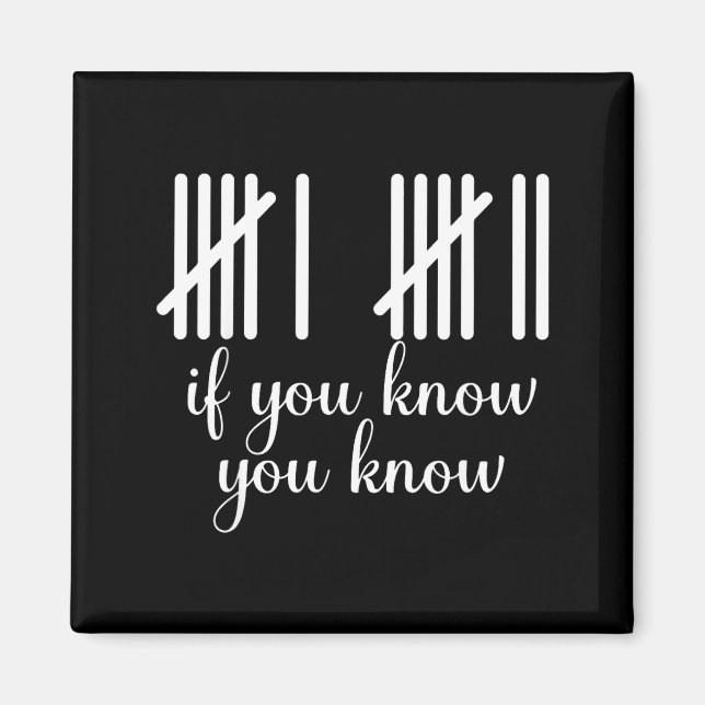 If You Know You Know Funny 67 Meme  Magnet (Vorne)