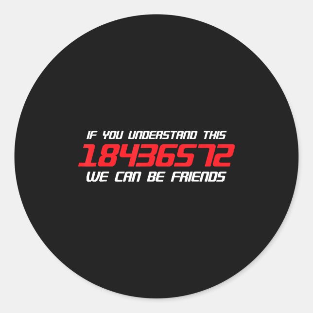 If You Understand This 18436572 Funny Mechanic Car Runder Aufkleber (Vorderseite)