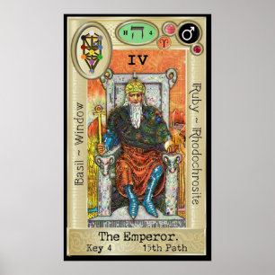 Ifdawn Deepdream Tarot-Schlüssel 4 ~ der Kaiser Poster