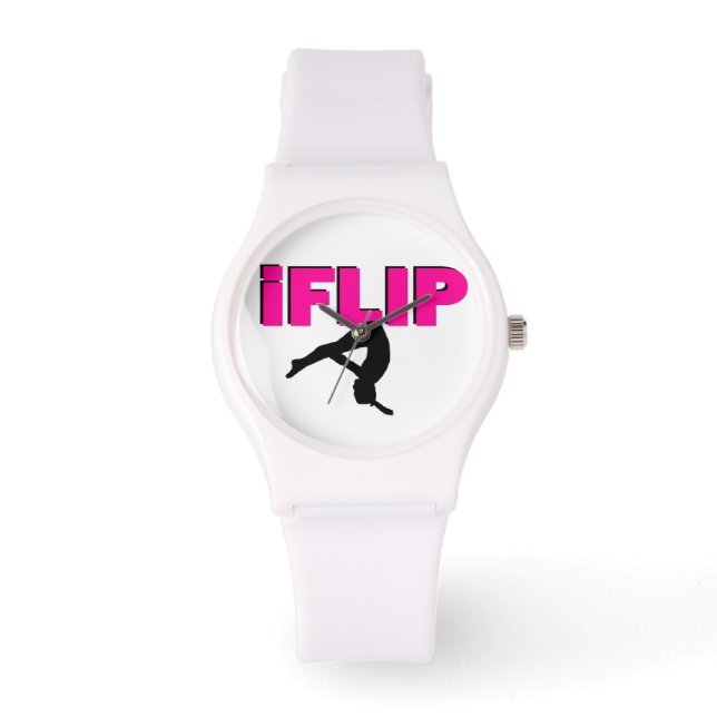 IFlip Gymnastik Frauensporty Silicon Watch Armbanduhr (Vorderseite)