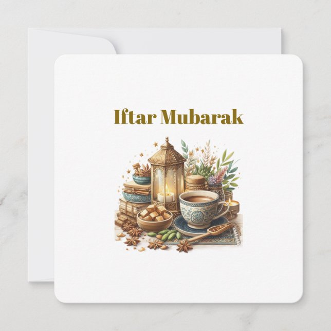 Iftar-Abend-Einladungen Feiertagskarte (Vorderseite)