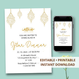 Iftar Abendessen Einladung Rmadan mit Lentern