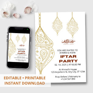 Iftar Abendessen Einladung Rmadan mit Lentern