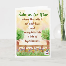 Iftar-Einladung - Landschaft Karte