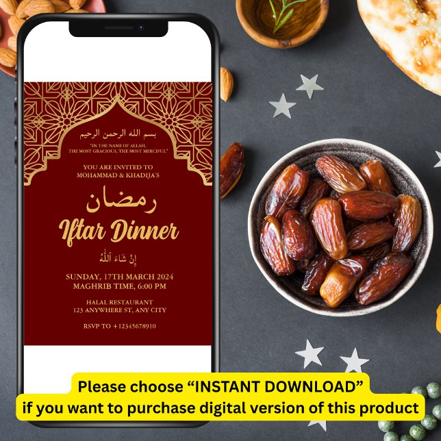 IFTAR PARTY IFTAR DINNER Einladung (Von Creator hochgeladen)