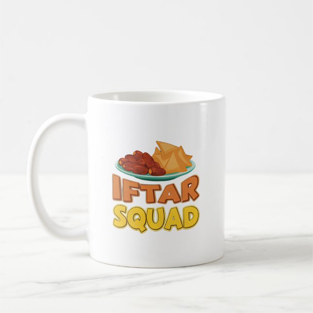 Iftar Squad Ramadan Food Illustration Kaffeetasse (Links)