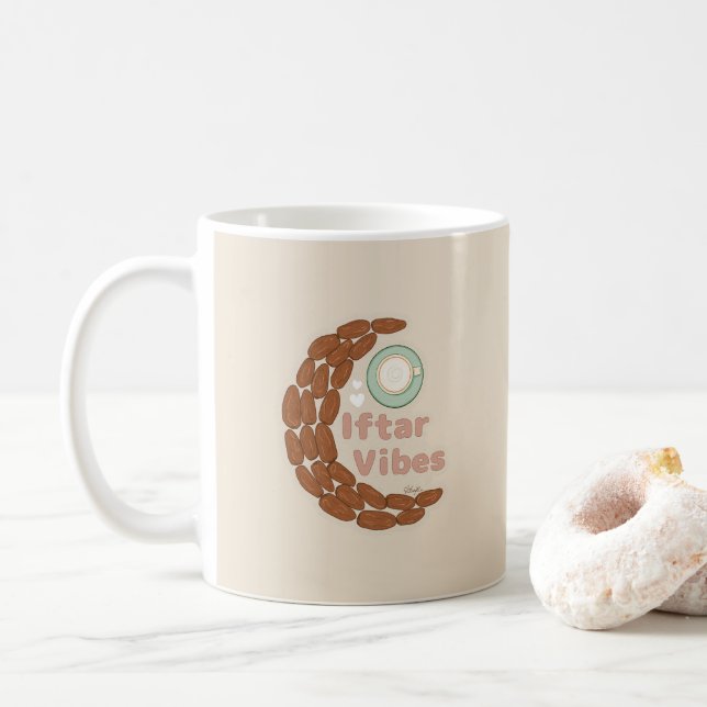 Iftar-vibes inspiriert kaffeetasse (Mit Donut)