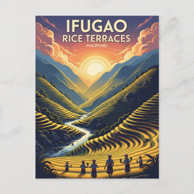 Ifugao Rice Terraces Philippines Reisen Postkarte (Vorderseite)