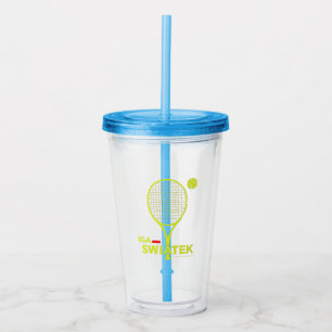 Iga Swiatek, Tennisspielerin, Ziege, Champion Acryltrinkbecher
