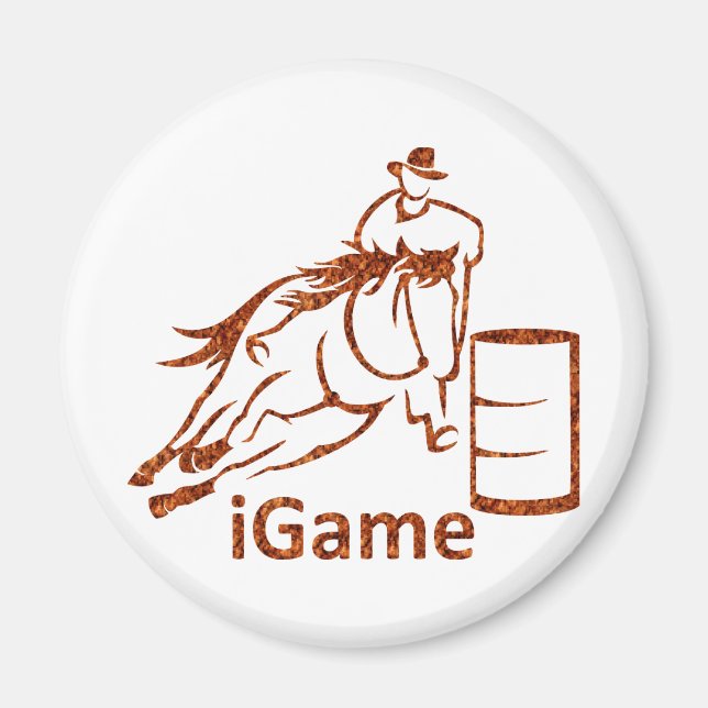 iGame Barrel Racing Pferd Magnet (Vorne)
