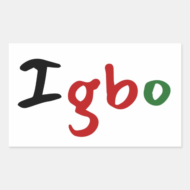 Igbo African Rechteckiger Aufkleber (Vorderseite)
