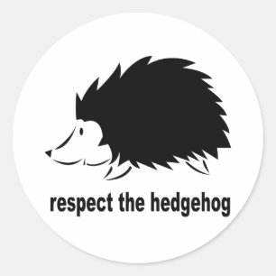 Igel - Achtung des Igels Runder Aufkleber