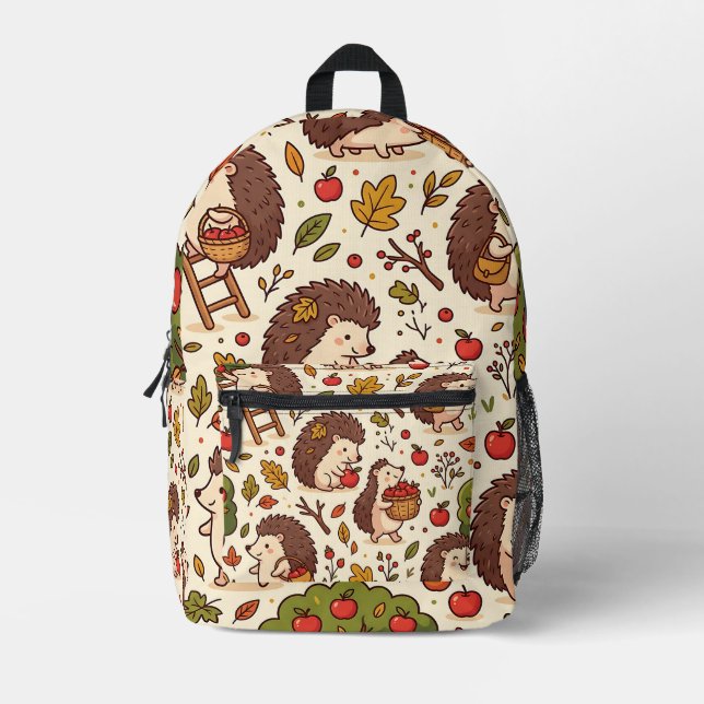 Igel Apfel Obstgarten Rucksack (Vorderseite)