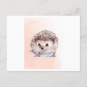 Igel Aquarellmalerei Postkarte