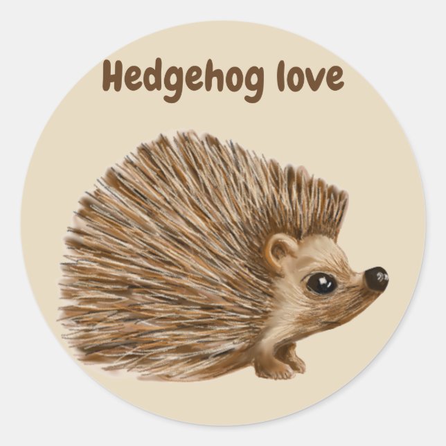 Igel Aufkleber Schrapbuchspass, Aufkleber (Vorderseite)