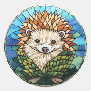Igel aus Süßglas Runder Aufkleber