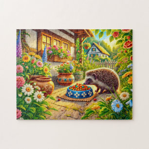 Igel bei Cat Food on Terrace