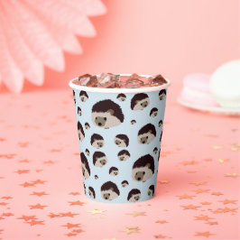 Igel (Blue Background) Papier-Cup Pappbecher