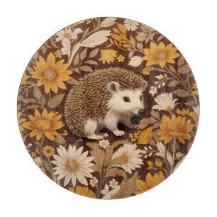Igel Brown Floral William Morris Inspiriert Schneidebrett