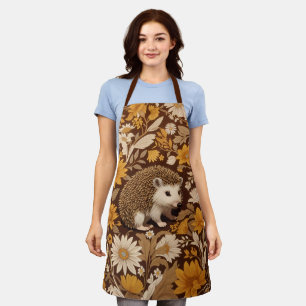 Igel Brown Floral William Morris Inspiriert Schürze