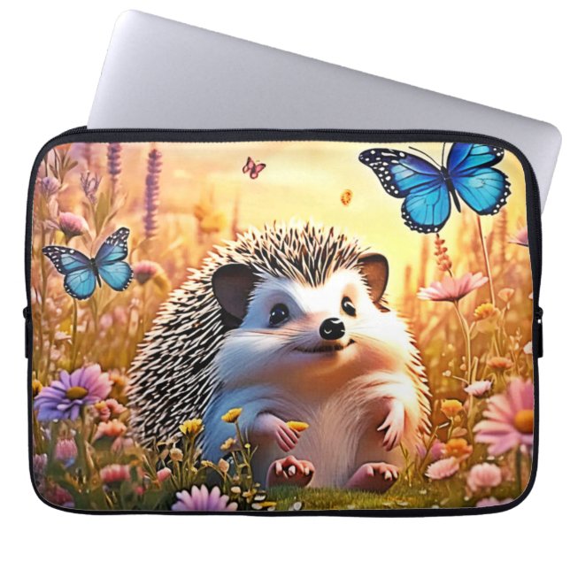 Igel Butterfly Art Laptopschutzhülle (Vorderseite)