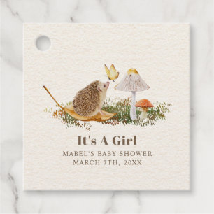 Igel Butterfly Pilz Woodland Babydusche Geschenkanhänger