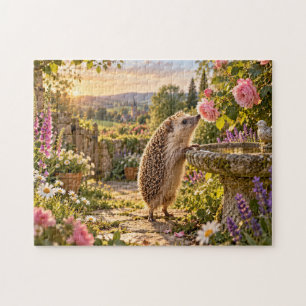Igel-Design im Rosengarten