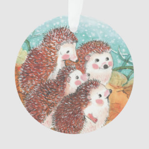 Igel, die miteinander sprechen Illustration Ornament