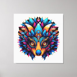 Igel Farbenfrohe Pop Art Leinwanddruck