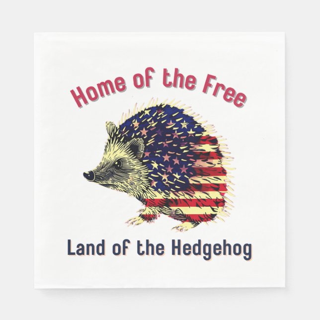 Igel Flag Amerika Serviette (Vorderseite)