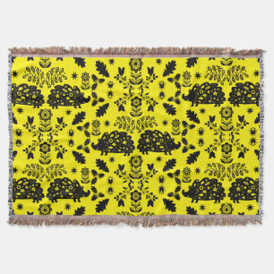 Igel Folk Art Decke